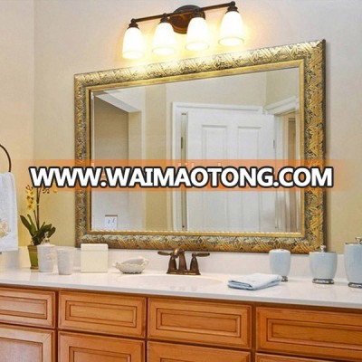 48"x36" China custom gold decorative wall bathroom foam framed smart mirror