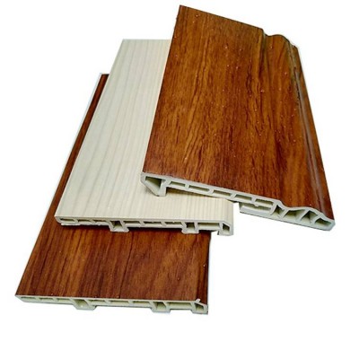 Factory Price Wholesale Wood Grain Floor Skirting Board For Wall Base