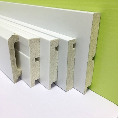 White Base Board 10cm Waterproof Decorative Moulding Wall Foam Plastic Flooring Skirting Board