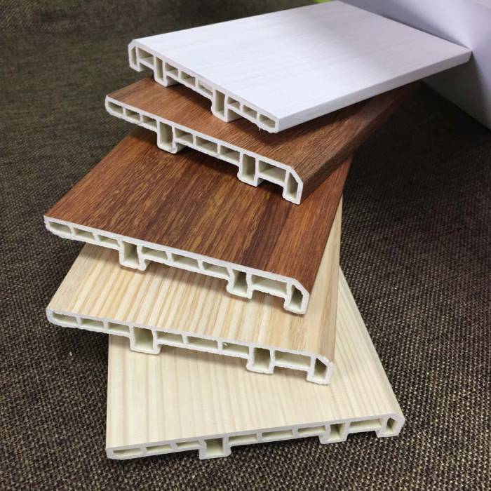 100mmx12mm Wood Grain Floor Wpc Pvc Skirting Board Baseboard